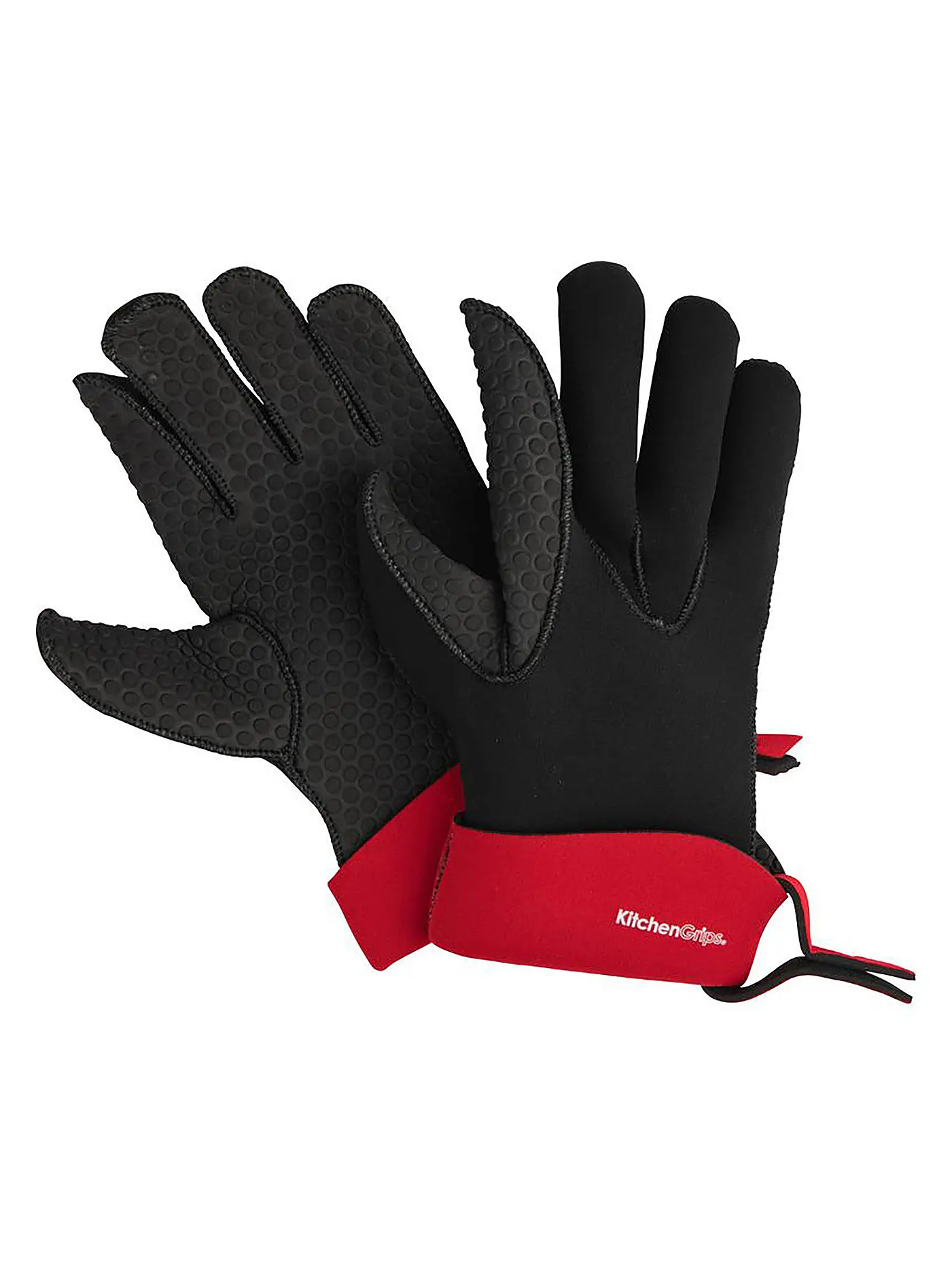 KITCHENGRIPS | Fingerhandschuh 28cm Schwarz/Rot | 